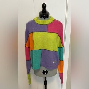 ragged priest colourblock sweater oversized size xs